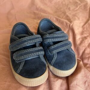 Kids Navy Blue Velcro Sneakers